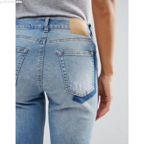 JDY Frayed Hem Jeans with Displaced Back Pocket - Picture 2 of 8